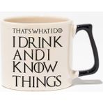 That's What I Do I Drink And I Know Things Game Of Thrones Baskılı Siyah Kulplu Modern Seramik Kupa