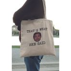 That's What She Said Michael Scott The Office Baskılı %100 Pamuklu Ham Bez Bej Çanta