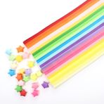 Thatyro 1000 Yaprak Origami Yıldız Kağıt Şeritler, Çift Taraflı 20 Canlı Renk Şanslı Yıldız Kağıdı, Yıldız Katlanır Kağıt Şeritler, Kendin Yap Sanat El Sanatları Dekorasyonu için Origami Kağıt Şeritleri (Düz