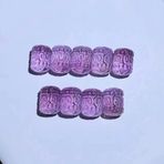 THAYLA 12 x 16 mm 2 adet Mor Doğal Taş Boncuk Bilezik Yapımı için Doğal Değerli Taş Boncuklar/Tılsım/Takı Yapımı için Kolye Ucu