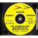 THE ABSOLUTE BEST 1957 1958 1959 PLYMOUTH REPAIR SHOP & SERVICE MANUAL & BODY MANUAL CD INCLUDES: Plaza, Savoy, Belvedere, Fury, Deluxe Suburban, Custom Suburban, and Sport Suburban. 57 58 59