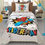 The Amazing Spiderman Lisanslı Karakter Baskılı%100 Pamuk Pike Takımı, Çok Renkli, Tek Kişilik (Pike: 160x230 cm/Lastikli Çarşaf: 100x200 cm/Yastık Kılıfı: 50x70 cm)