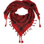 THE ART BOX %100 pamuk askeri erkek şalı taktik çöl Arap şalı erkekler için yüz maskesi boyun bandana Shemagh şal şal şal Afgan şal, Kırmızı, siyah, 45 Zoll x 45 Zoll / 110 cm x 110 cm