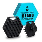 The Beard Mate Silikon Sakal Scrubber Exfoliator & Fırça, Esnek ve Yumuşak Kıllar Duş Fırçası ile Kafa Derisi Eksfoliye Edici Aracı. Derin Temizleme, Sakal ve Kepek Ortadan Kaldırmak için