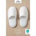 The Berb 10 Çift | Welsoft Tek Kullanımlık Premium Otel&Spa Terliği | Kaydırmaz Tabanlı | Beyaz
