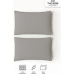 The Berb | 2'li Havlu Dokulu Yastık Kılıfı Seti | 50 x 70 | Fermuarlı | Yumuşak Terry Kumaş - Vizon - 50x70