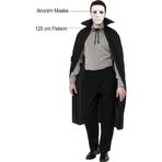 The Best Nzm Siyah Renk Yakalı 120 Cm Pelerin Ve Beyaz Anonim Maske