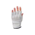 The Biker Jeans Fingerless FLX Leather White Korumalı Motosiklet Deri Eldiveni