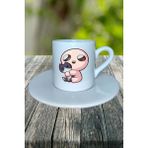 The Binding Of Isaac Oyun Baskılı Türk Kahvesi Fincanı Tabaklı Kişiye Özel Model 1