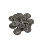 The Broken Token Prop Coins - 20 mm Gümüş Antik Yunan Temalı Oyun Paraları 15'li Paket, Tarihi Sahne ve Yenilik Paraları