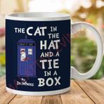 The Cat in the Hat And Tie in A Box Doctor Who Baskılı Kupa