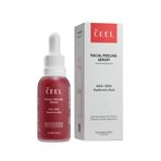 The Ceel AHA%10 + BHA%2 Kırmızı Peeling Yüz Serumu 30 ml, Cilt Tonu Eşitleyici ve Gözenek Sıkılaştırıcı Yenileyici Asit Serum, Glikolik Asit ve Panthenol İçeren Leke Karşıtı Bakım