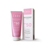 The Ceel Leke Karşıtı Ton Eşitleyen SPF 50+ 50 ml Glutatyon, Hyaluronik Asit Etkili Pembe Renkli Güneş Kremi
