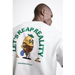 The Champ Clothing Bisiklet Yaka Petit Jardinier Baskılı Oversize Beyaz Erkek T-Shirt