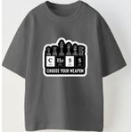The Champ Clothing Choose Your Weapon Yazılı Satranç Tasarım Baskılı Füme Çocuk T-Shirt