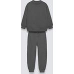 The Champ Clothing Füme Çocuk Bisiklet Yaka Bel Ve Paça Lastikli Basic Içi Polar Eşofman Takımı