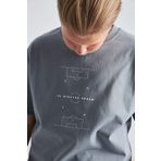 The Champ Clothing Futbol Sahası Desenli %100 Pamuk Erkek Oversize Tişört