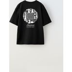The Champ Clothing International Chess Day Yazılı Satranç Tasarım Baskılı Siyah Çocuk T-Shirt