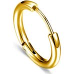 The Collection Unisex Cerrahi Çelik Gold Renk 12 mm Halka Küpe
