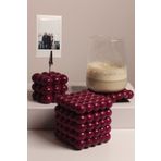 The Craft Thor Dekoratif 3'lü (Üçlü) Ofis Burgundy Bubble Set (Düzenleyici/Organizer)
