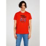 The Crow Bisiklet Yaka Baskılı Kırmızı Erkek T-Shirt TC712310