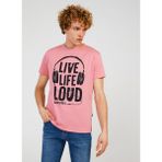 The Crow Bisiklet Yaka Baskılı Pembe Erkek T-Shirt TC711710