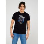 The Crow Bisiklet Yaka Baskılı Siyah Erkek T-Shirt TC712310 - XL