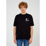 The Crow Bisiklet Yaka Baskılı Siyah Erkek T-Shirt TC901410