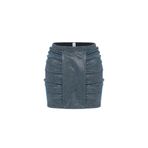The evecen Özel Tasarım Leona Shirred Etek holo blue S/M