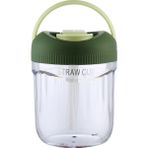The Everything Store Yazlık Şeffaf Kahve Fincanı Kadın Portatif Sütlü Çay Pipetli Bardak Matara (Yurt Dışından) - 3BP-Yeşil - Suluklar Mataralar - 10*10*15cm
