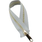 The Fabric Yarn Açık Gri Gold 50 cm Fermuar
