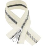 The Fabric Yarn Krem Gümüş 30 cm Fermuar