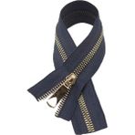 The Fabric Yarn Lacivert Altın 50 cm Fermuar