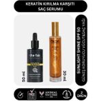 The Fair. Keratin Kırılma Karşıtı Saç Serum 50 ml ve Shine Spf 50 Güneş Koruyucu Saç Yağı 30 ml