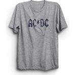 The Fame Acdc, Metallic Logo, Rock Metal Müzik Grubu Tişörtü - XL - Gri