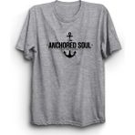 The Fame Anchored Soul Çapa Gemi Gemici Bahriye Ship Captain Kaptan Gri Kadın T-shirt