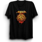 The Fame Anthrax Gold And Fire Rock Metal Müzik Grubu Siyah Kadın T-shirt