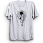 The Fame Astronot VIII Moon And Astronaut Uzay Beyaz Kadın T-shirt
