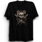 The Fame Attack On Titan, Vintage Special Skull Design, Manga, Anime %100 Pamuk Tişört - 3XL - Siyah