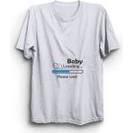 The Fame Baby Loading, Boy, Erkek, Pregnant, Hamilelik, Cinsiyet Partisi Pamuk Tişört - 5XL - Beyaz
