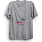 The Fame Baby Loading, Girl, Kız, Pregnant, Hamilelik, Cinsiyet Partisi Unisex Pamuk Tişört - Gri