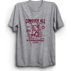 The Fame Body Building Vücüt Geliştirme Conquer All Gri Kadın T-shirt