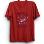 The Fame Body Building Vücüt Geliştirme Conquer All Kırmızı Kadın T-shirt