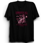 The Fame Body Building Vücüt Geliştirme Conquer All Siyah Kadın T-shirt