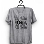 The Fame Box Game Of Thrones, You Know Nothing Jon Snow, Dizi Tişört - XL - Gri