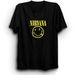 The Fame Box Nirvana, Smile Logo, Rock, Metal Tişört - XL - Siyah