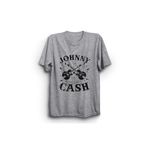 The Fame Cash Guitar Rock N Roll Gri Kadın T-shirt