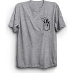 The Fame Cepte Tarak Makas Kuaför Hair Designer Hairdresser Coiffeur Gri Kadın T-shirt