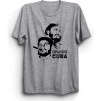 The Fame Che Guevara Fidel Castro Revolutionalist Of Cuba Küba Gri Kadın T-shirt