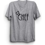 The Fame Chef Şef Aşçı Cook Gri Kadın T-shirt